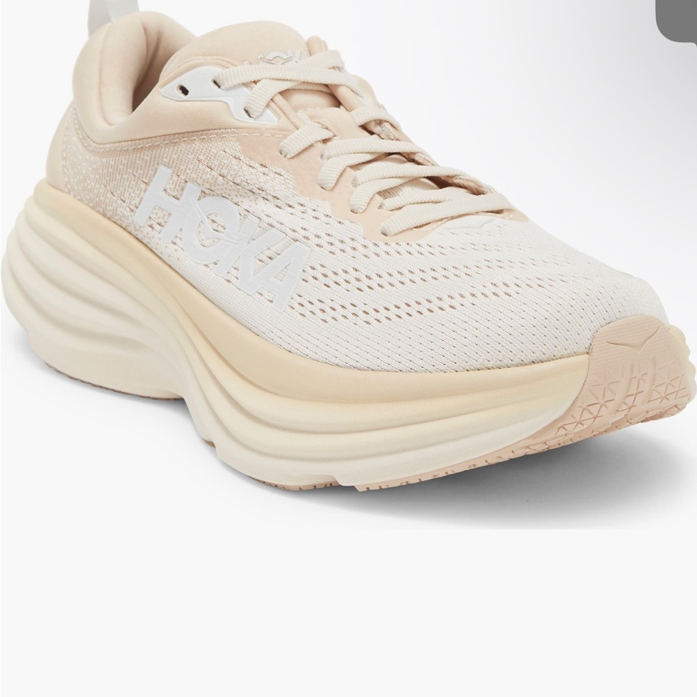 Hoka Bondi 8 Women's Beige Athletic Shoes 6.5 Womens